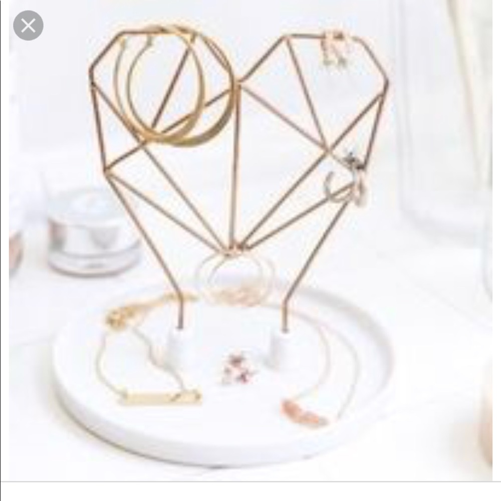 SOLD Coxet Heart shaped jewelry holder